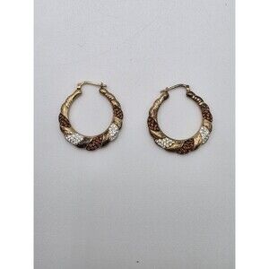 .925 Jordan Mom Hoop Pierced Earrings 1"
